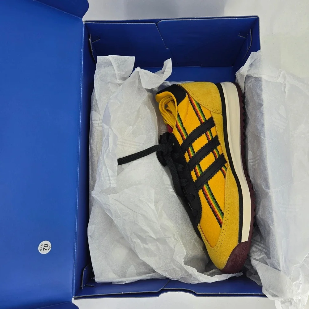 Adidas SL 72 RS JFF Bob Marley Jamaica Yellow Black Sneakers KI8575 Mens 5 NEW